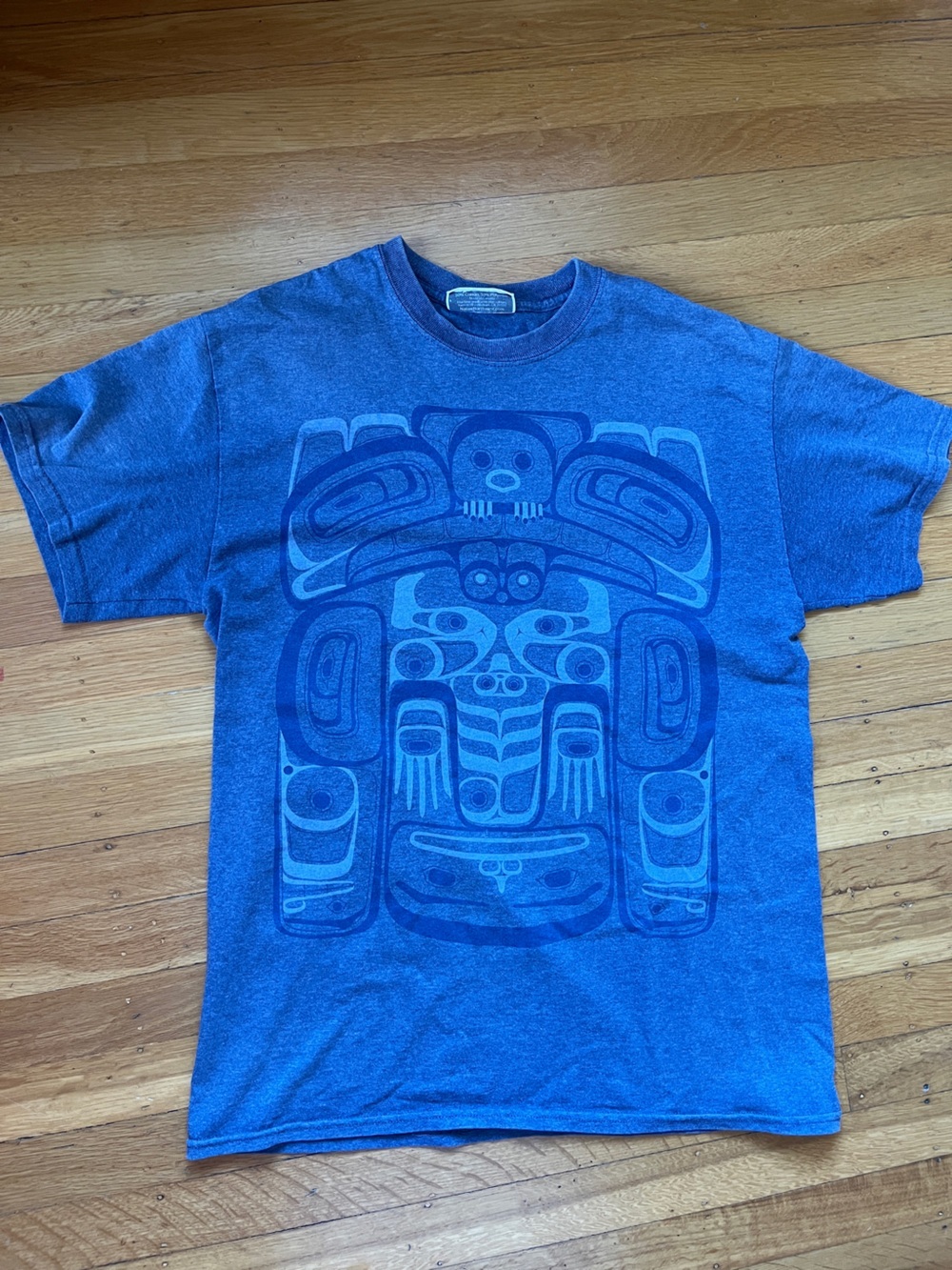 Native Origins Northwest Coast art First Nations indigenous print t-shirt grey M